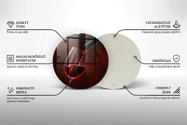 Skärbräda glas unik Ett glas vin