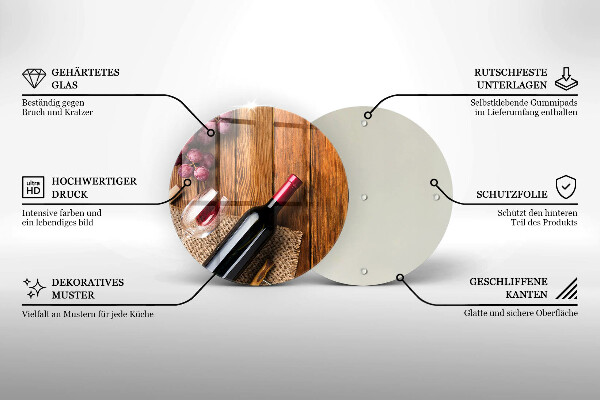 Skärbräda glas unik En flaska rött vin