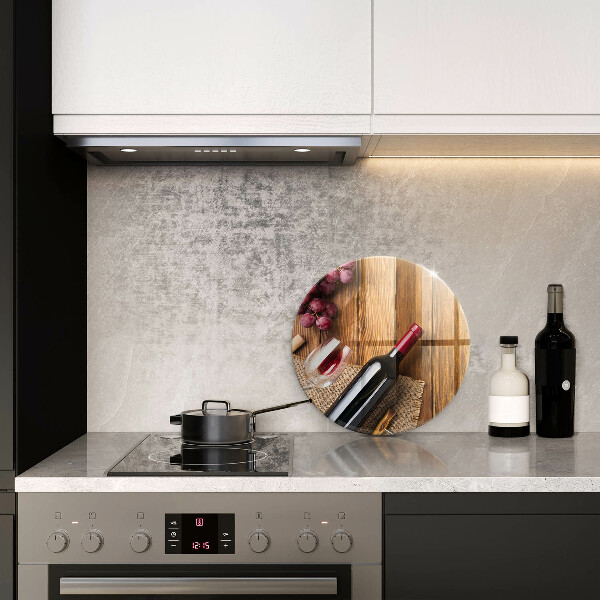 Skärbräda glas unik En flaska rött vin