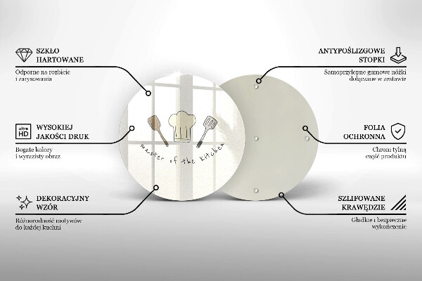 Skärbräda glas unik Kökets mästare