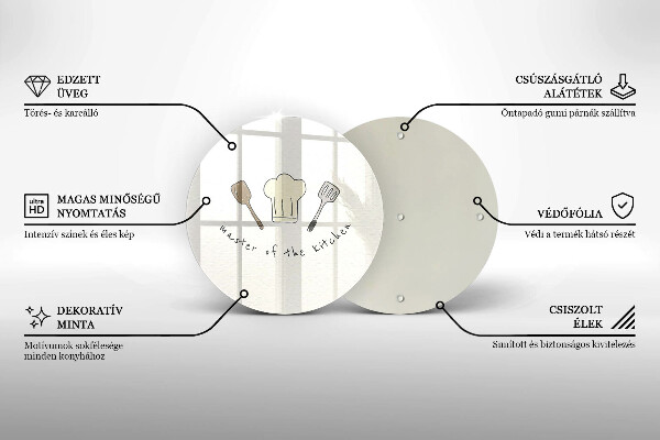 Skärbräda glas unik Kökets mästare