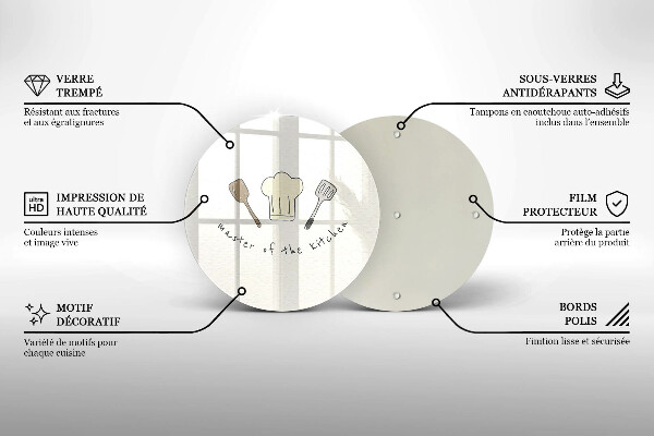 Skärbräda glas unik Kökets mästare