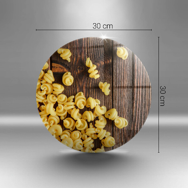Skärbräda glas unik Pasta på bordet