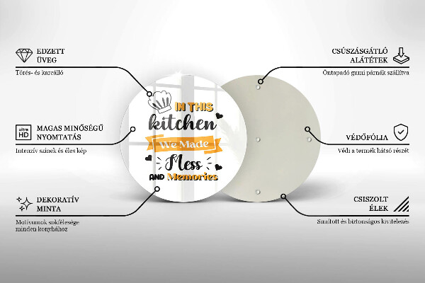 Skärbräda glas unik I det här köket skapade vi oreda och minnen