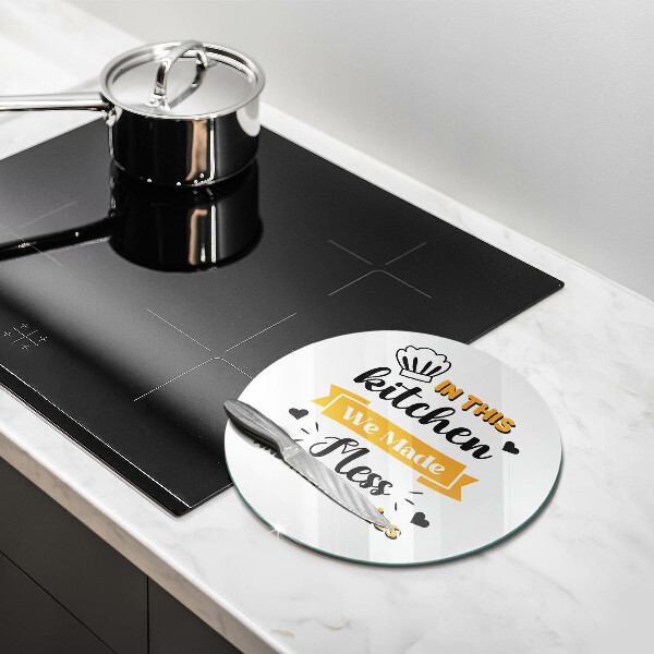 Skärbräda glas unik I det här köket skapade vi oreda och minnen