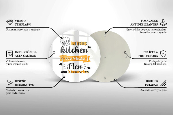 Skärbräda glas unik I det här köket skapade vi oreda och minnen