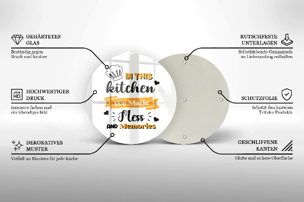 Skärbräda glas unik I det här köket skapade vi oreda och minnen