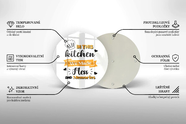 Skärbräda glas unik I det här köket skapade vi oreda och minnen
