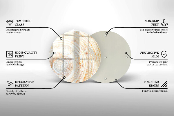 Skärbräda glas unik Trästruktur