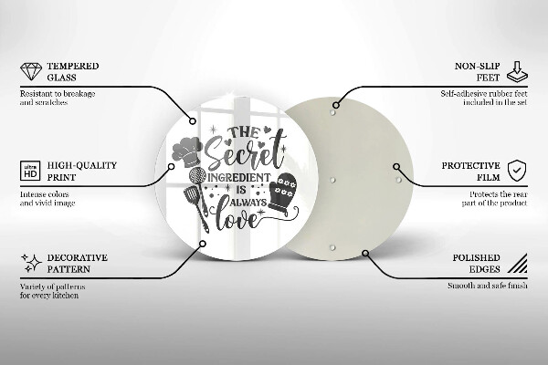 Skärbräda glas unik Inskrift, mening