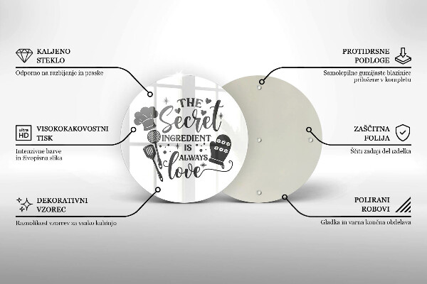 Skärbräda glas unik Inskrift, mening