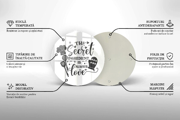 Skärbräda glas unik Inskrift, mening