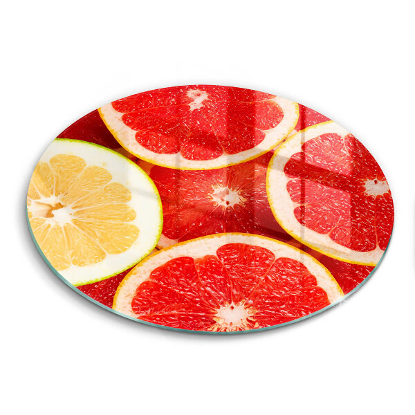 Skärbräda glas unik Grapefruktskivor