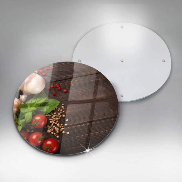 Skärbräda glas unik Grönsaker på bordet