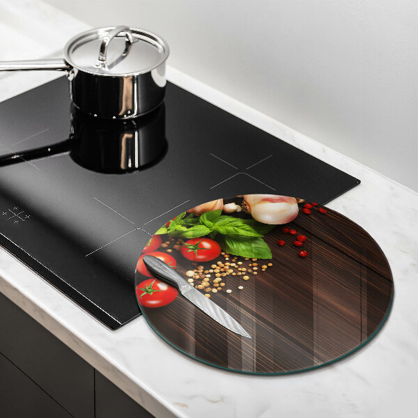 Skärbräda glas unik Grönsaker på bordet