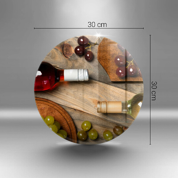 Skärbräda glas unik Vinflaskor och druvor