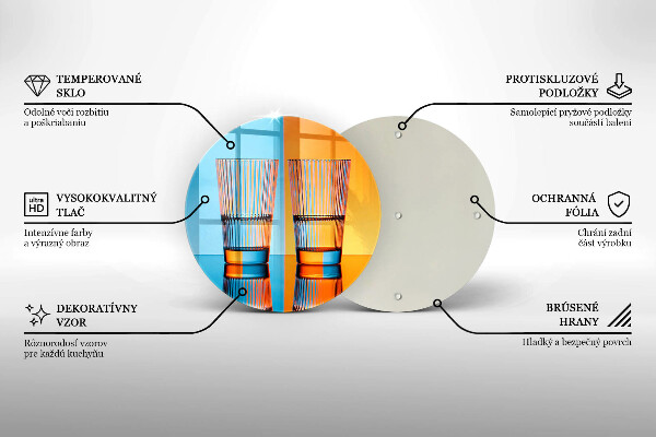 Skärbräda glas unik Två glas vatten