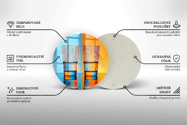 Skärbräda glas unik Två glas vatten