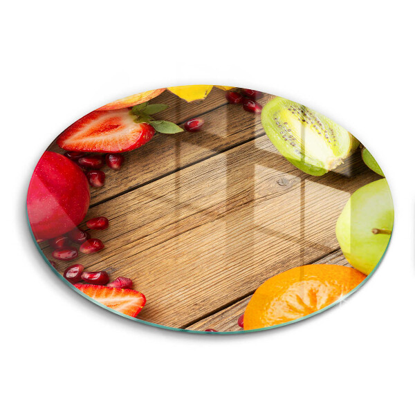 Skärbräda glas unik Färsk frukt