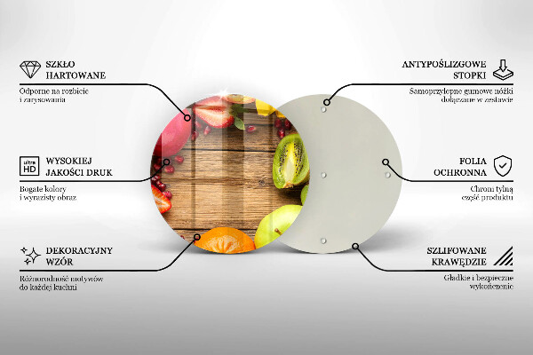 Skärbräda glas unik Färsk frukt