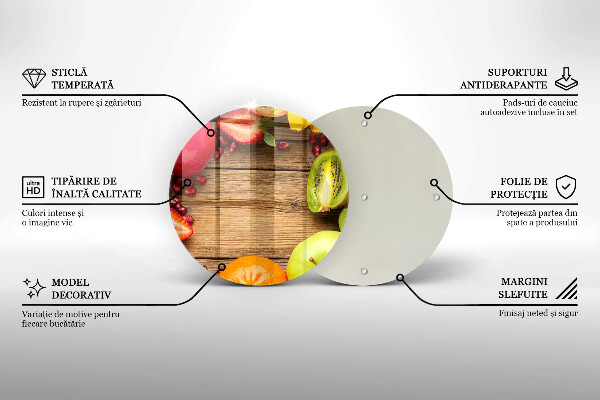 Skärbräda glas unik Färsk frukt