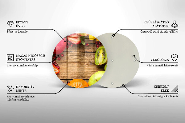 Skärbräda glas unik Färsk frukt