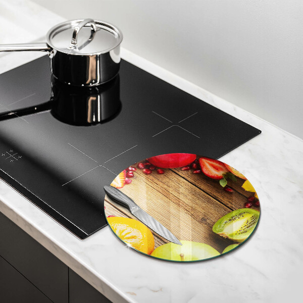 Skärbräda glas unik Färsk frukt