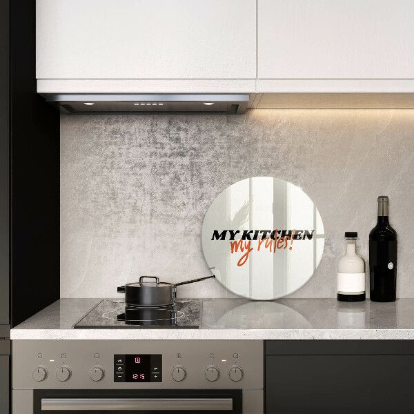 Skärbräda glas unik Inskriptionen Mitt kök mina regler