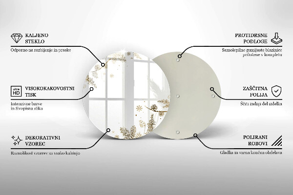 Skärbräda glas unik Vinterdekorationer