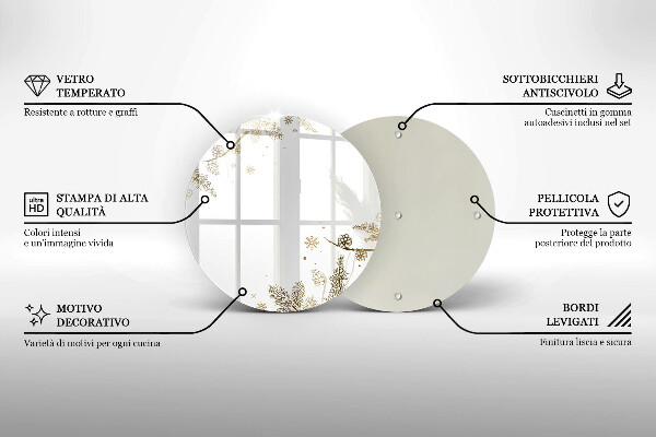 Skärbräda glas unik Vinterdekorationer