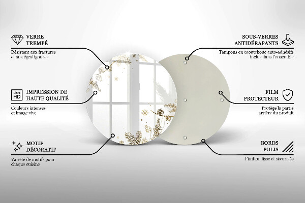 Skärbräda glas unik Vinterdekorationer