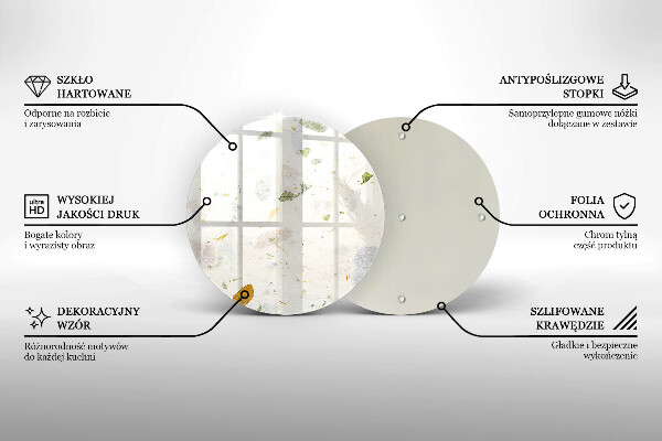 Skärbräda glas unik Fallande löv