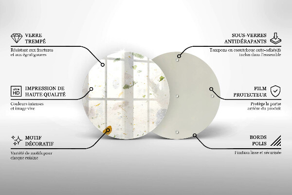 Skärbräda glas unik Fallande löv