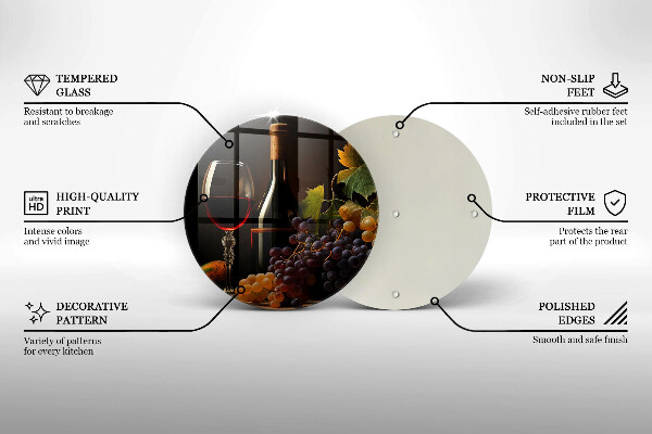 Skärbräda glas unik Glas vin och druvor