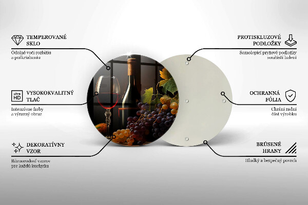 Skärbräda glas unik Glas vin och druvor