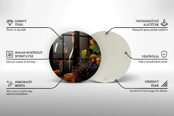 Skärbräda glas unik Glas vin och druvor