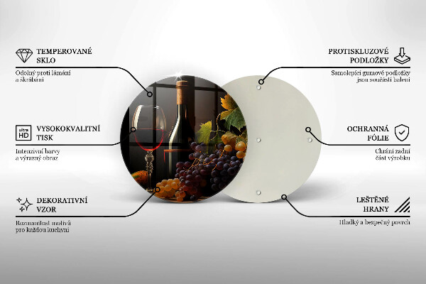 Skärbräda glas unik Glas vin och druvor