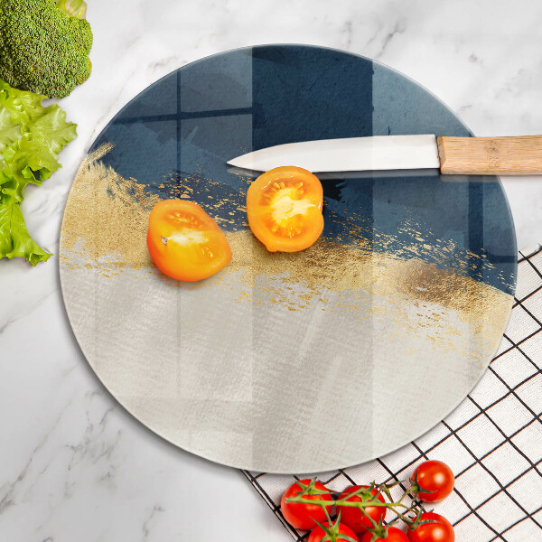 Skärbräda glas unik Guld abstraktion