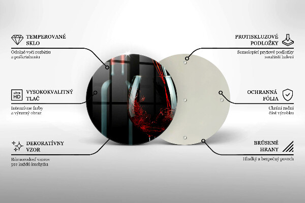 Skärbräda glas unik Vinflaska och glas