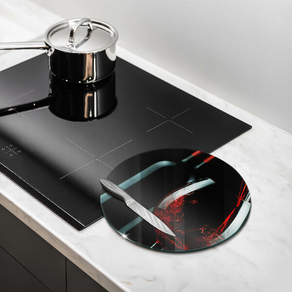 Skärbräda glas unik Vinflaska och glas