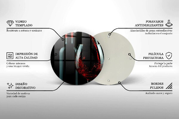 Skärbräda glas unik Vinflaska och glas