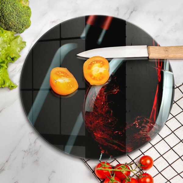 Skärbräda glas unik Vinflaska och glas