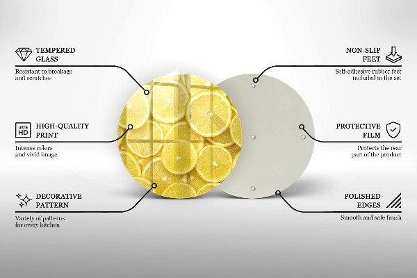 Skärbräda glas unik Citronfrukt