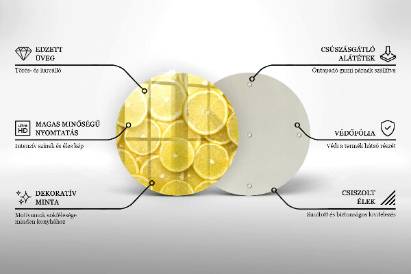 Skärbräda glas unik Citronfrukt