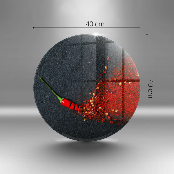 Skärbräda glas unik Chilipeppar