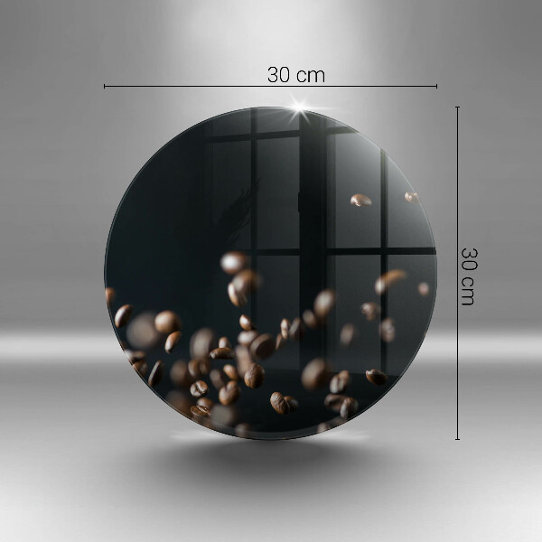 Skärbräda glas unik Fallande kaffebönor