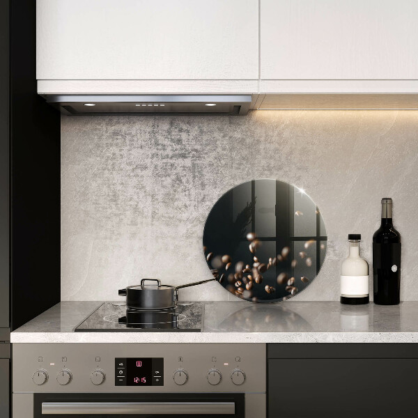 Skärbräda glas unik Fallande kaffebönor