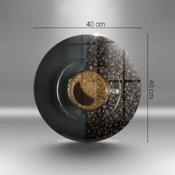 Skärbräda glas unik Kaffe och bönor