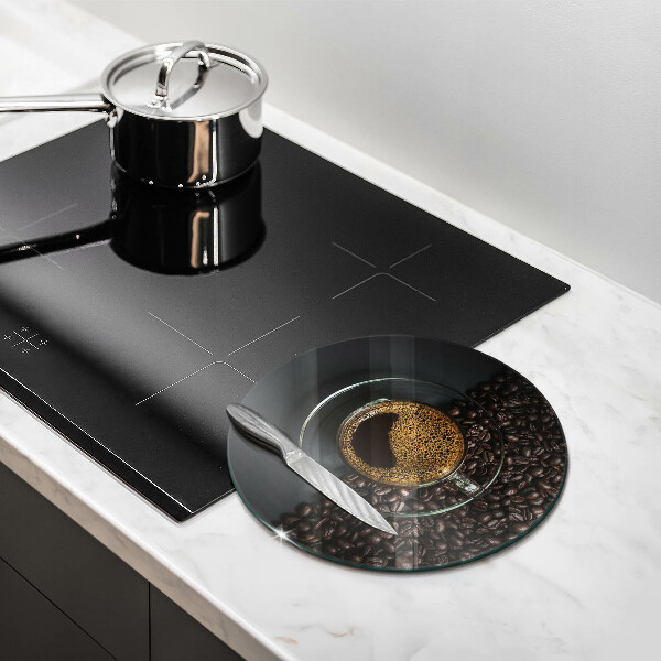 Skärbräda glas unik Kaffe och bönor