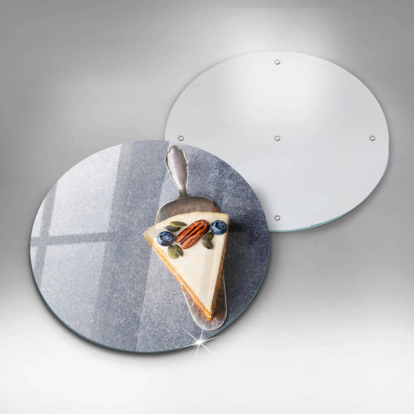 Skärbräda glas unik En bit tårta